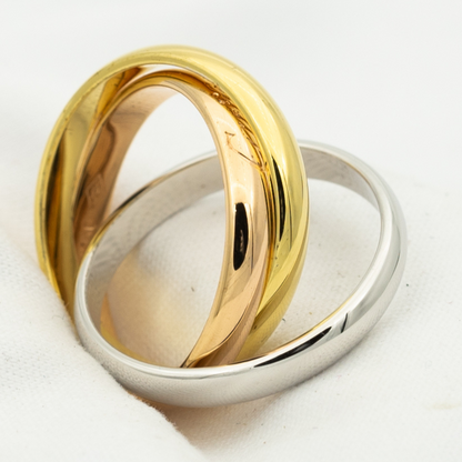 [⭐⭐JeweliWhal Jewelry]TRINITY RING GOLD PINK GOLD SILVER