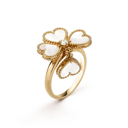 [⭐⭐JeweliWhal]SWEET CLOVER WHITE MOP RING