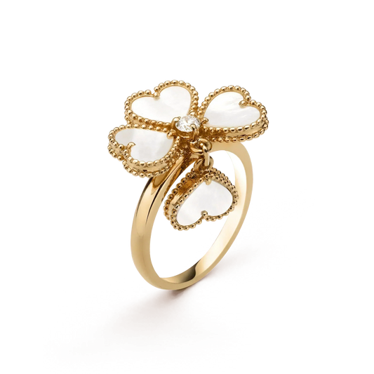 [⭐⭐JeweliWhal]SWEET CLOVER WHITE MOP RING