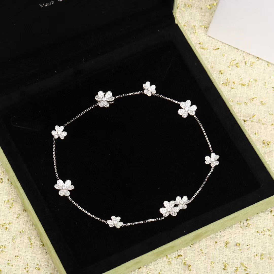 [⭐⭐JeweliWhal]FRIVOLE SILVER 9 FLOWERS NECKLACE