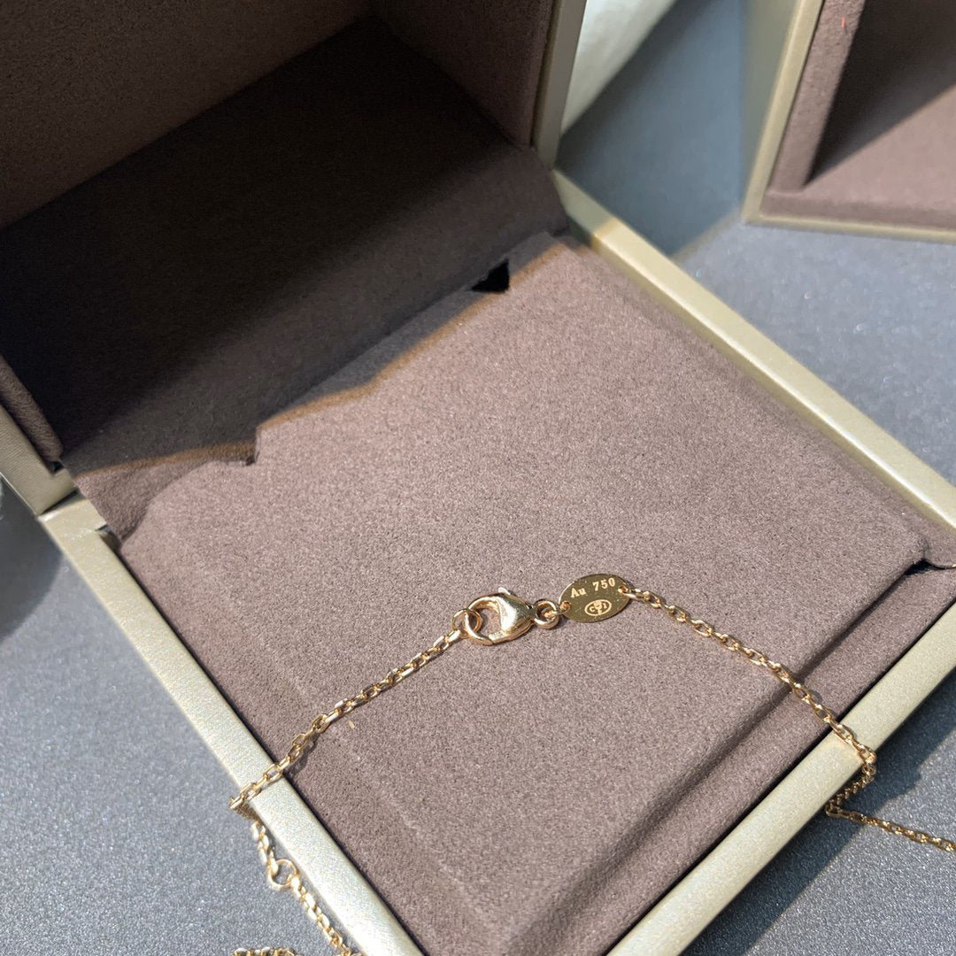 [⭐⭐JeweliWhal]JEUX DE PINK GOLD DIAMOND NECKLACE