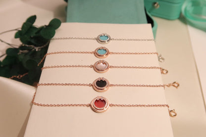 [JeweliWhal]DIAMOND CIRCLE PINK GOLD BRACELET