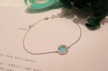 [JeweliWhal]DIAMOND CIRCLE PINK GOLD BRACELET