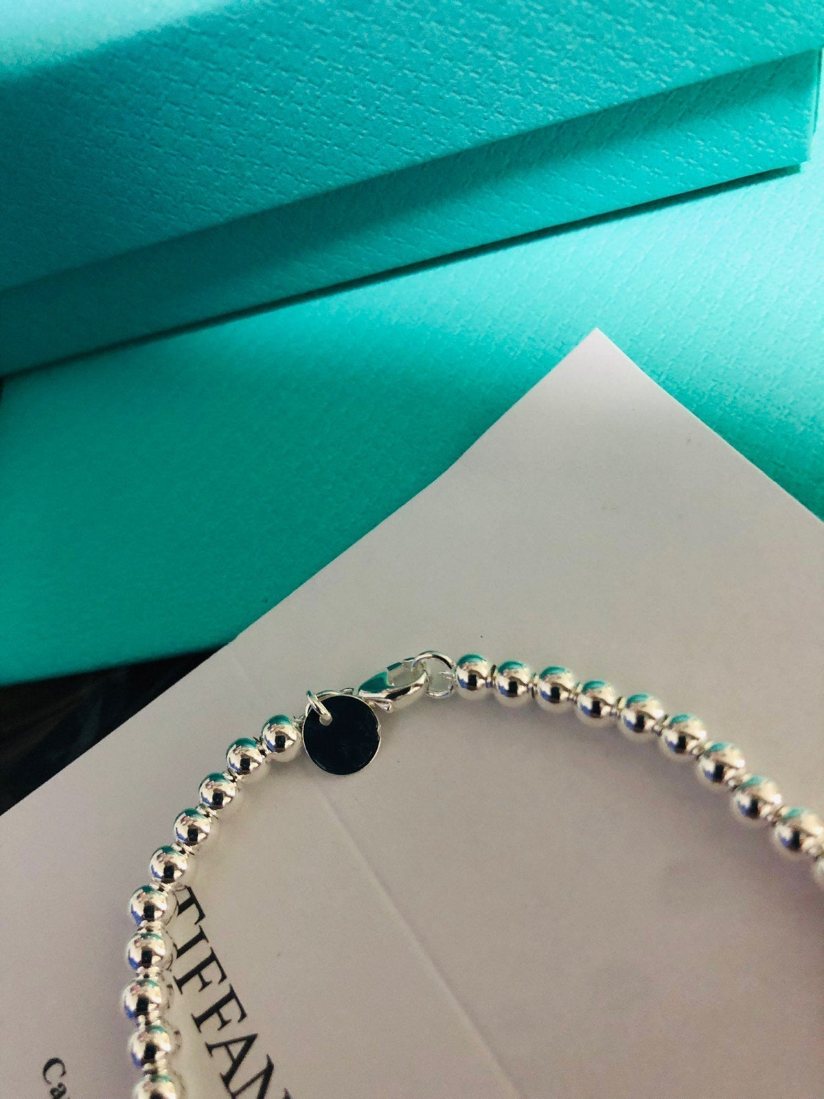 [JeweliWhal]LOVE TIFFANY RED HEART TAG BEAD BRACELET