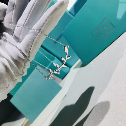 [JeweliWhal]PALOMA PICASSO STERLING SILVER OLIVE BRANCH NECKLACE