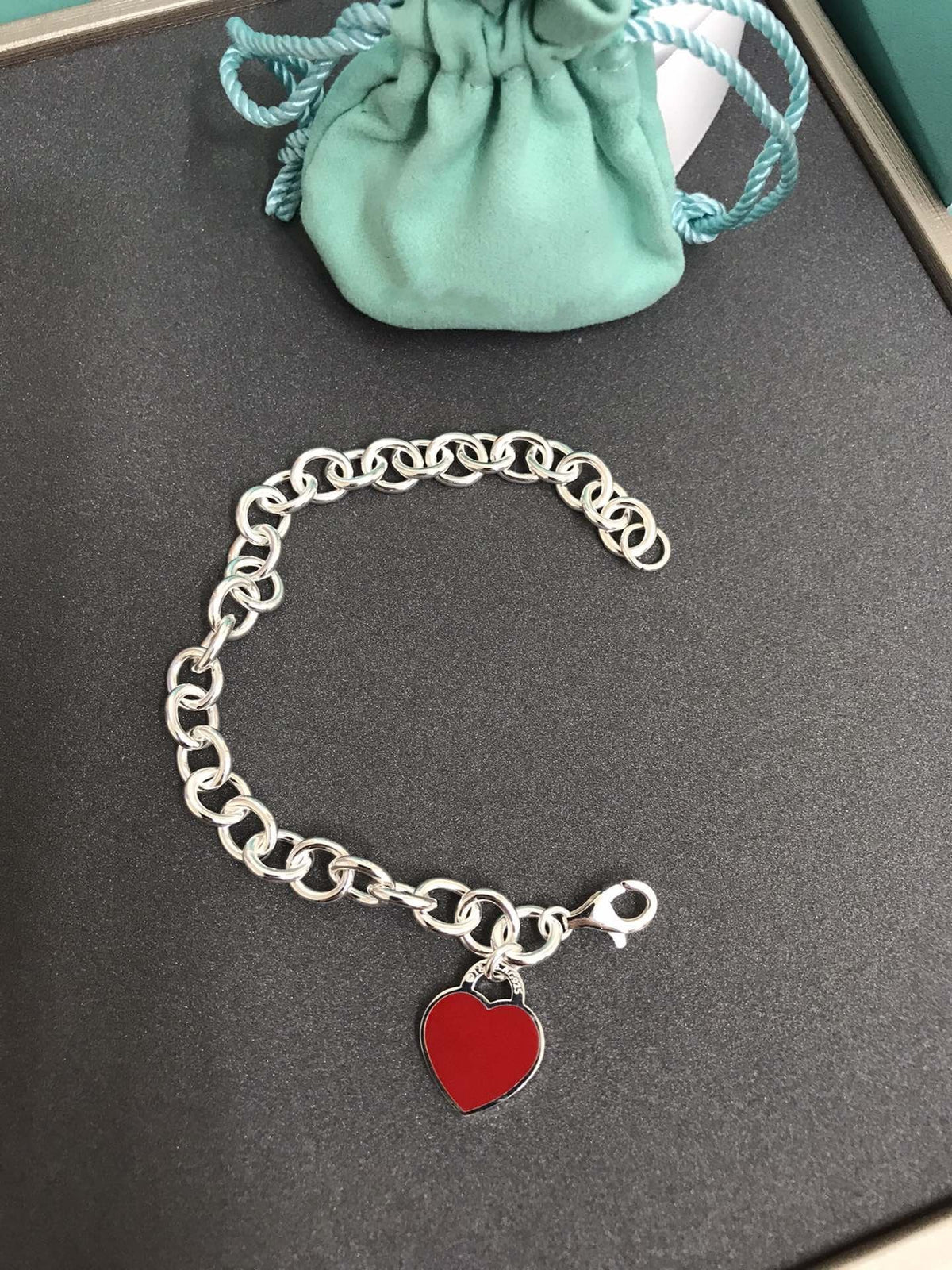 [JeweliWhal]HEART TAG BRACELET SILVER MEDIUM