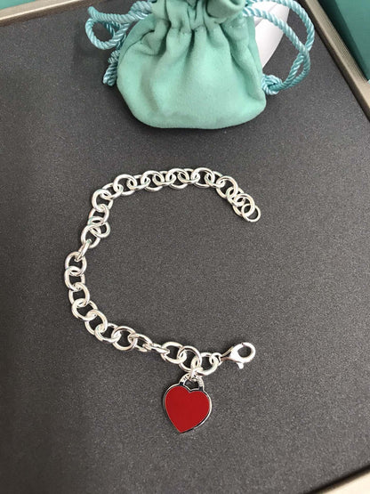 [JeweliWhal]HEART TAG BRACELET SILVER MEDIUM
