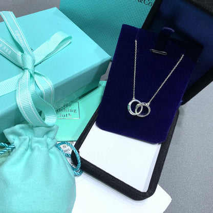 [JeweliWhal]INTERLOCKING CIRCLES PENDANT SILVER SMALL NECKLACE