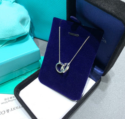 [JeweliWhal]INTERLOCKING CIRCLES PENDANT SILVER SMALL NECKLACE