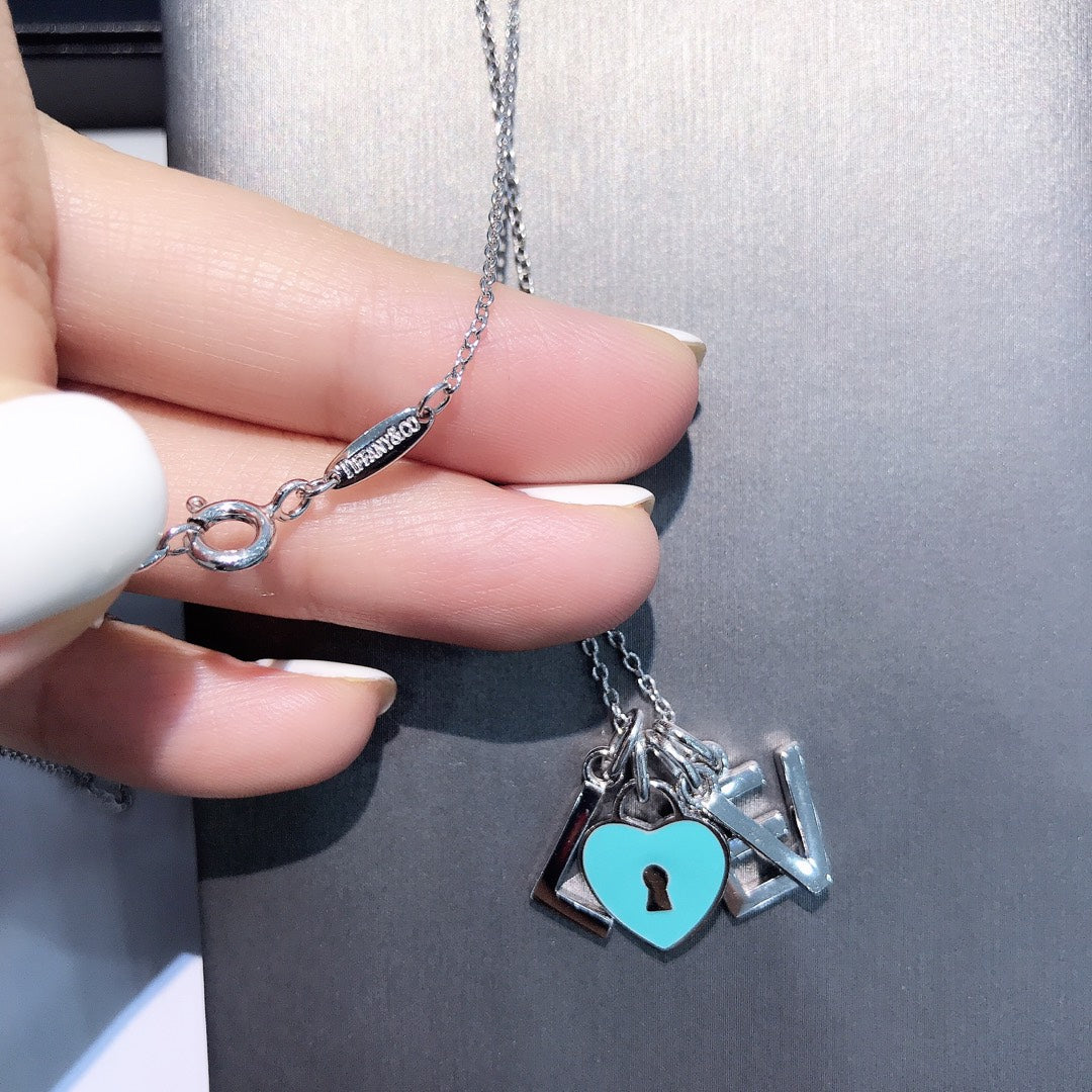 [JeweliWhal]COLLAR LOVE PLATA NECKLACE
