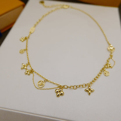 [⭐⭐JeweliWhal]BLOOMING SUPPLE NECKLACE BRASS