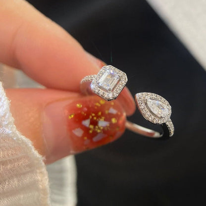 [⭐⭐JeweliWhal]MY TWIN TOI & MOI SILVER DIAMOND RING
