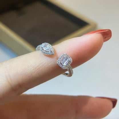 [⭐⭐JeweliWhal]MY TWIN TOI & MOI SILVER DIAMOND RING
