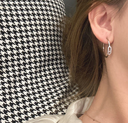 [⭐⭐JeweliWhal]CREOLES MOVE UNO PM DIAMOND EARRINGS