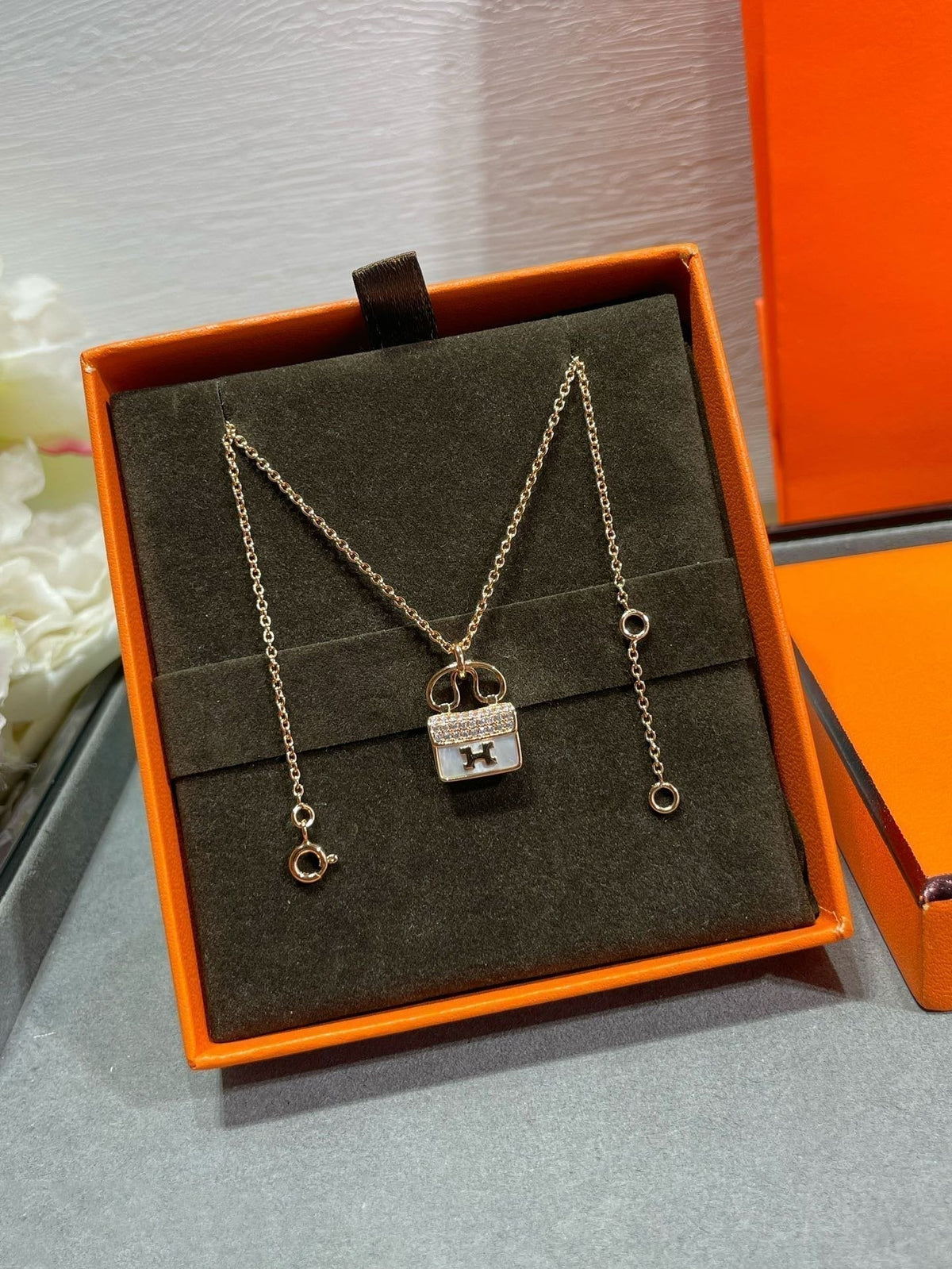 [⭐⭐JeweliWhal]H CIRCE MOISSANIT ANHÄNGERKETTE GOLD