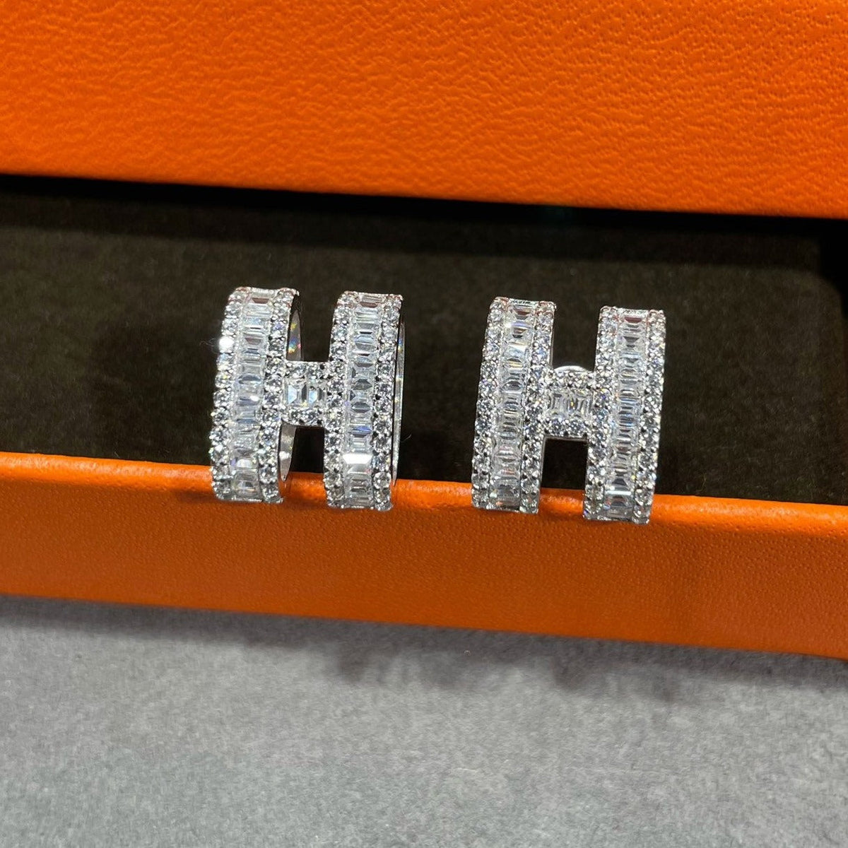 [⭐⭐JeweliWhal]H-OHRRINGE MIT SILBERDIAMANTEN