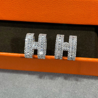 [⭐⭐JeweliWhal]H-OHRRINGE MIT SILBERDIAMANTEN