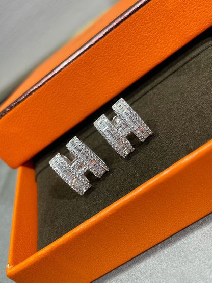 [⭐⭐JeweliWhal]H-OHRRINGE MIT SILBERDIAMANTEN