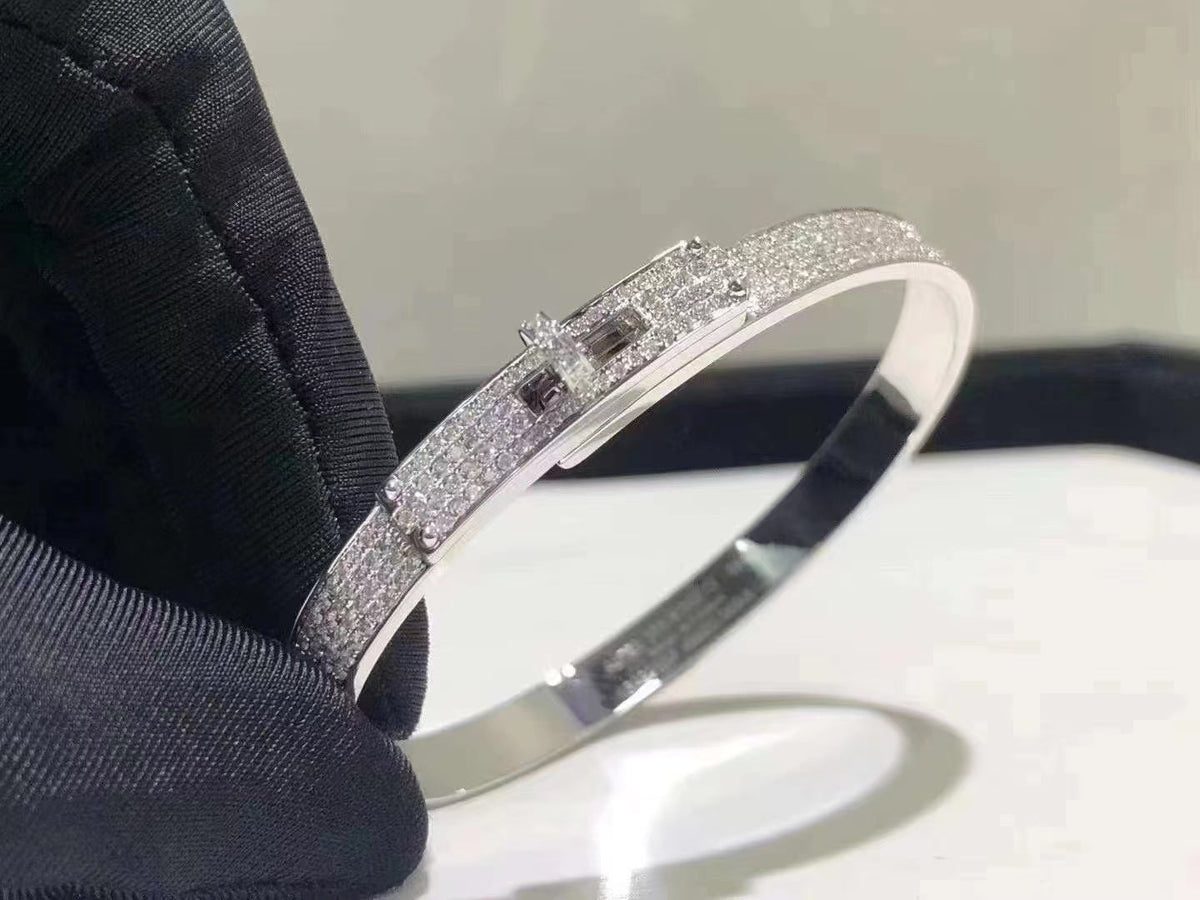 [⭐⭐JeweliWhal]HM KELLY BRACELET IN SILVER AND FULL PAVE DIAMOND