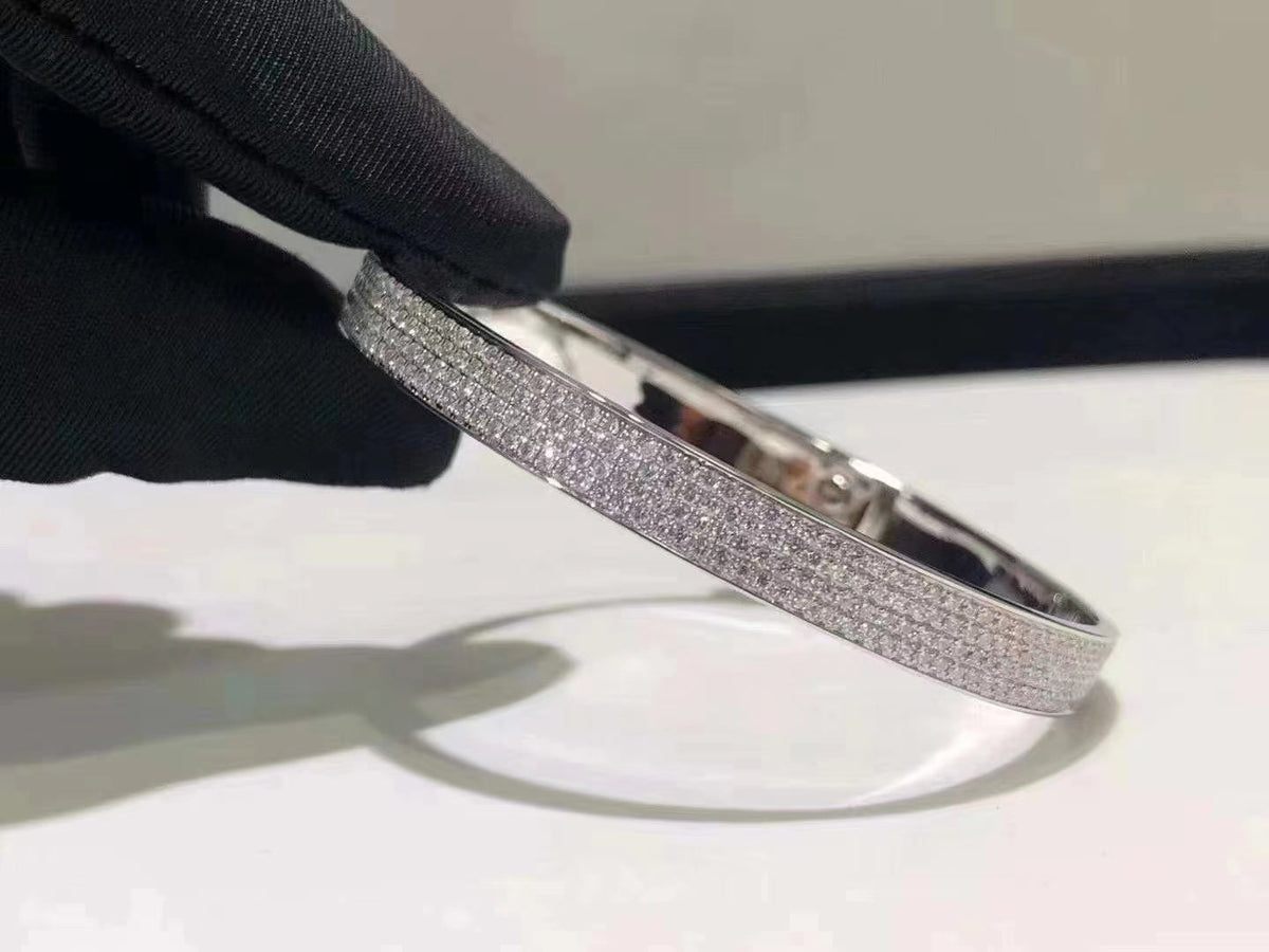 [⭐⭐JeweliWhal]HM KELLY BRACELET IN SILVER AND FULL PAVE DIAMOND