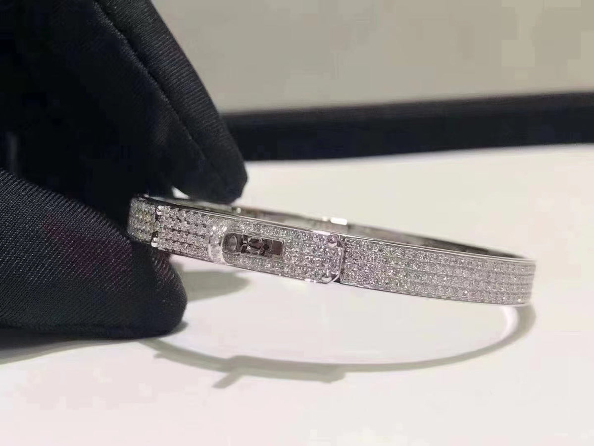 [⭐⭐JeweliWhal]HM KELLY BRACELET IN SILVER AND FULL PAVE DIAMOND
