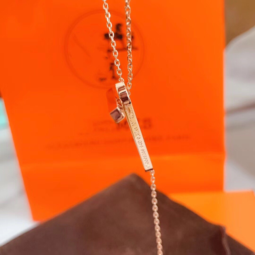 [⭐⭐JeweliWhal]HM NECKLACE PLATINUM ROSE GOLD DIAMOND