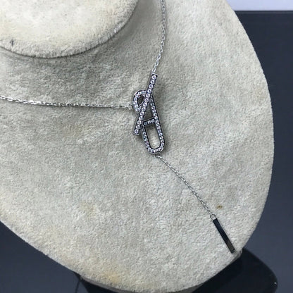[⭐⭐JeweliWhal]HM NECKLACE PLATINUM ROSE GOLD DIAMOND