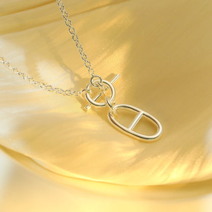 [⭐⭐JeweliWhal]HM CHAINE D'ANCRE PENDANT NECKLACE STERLING SILVER
