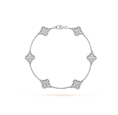 [⭐⭐JeweliWhal]CLOVER 6-MOTIV SILBER DIAMANTARMBAND