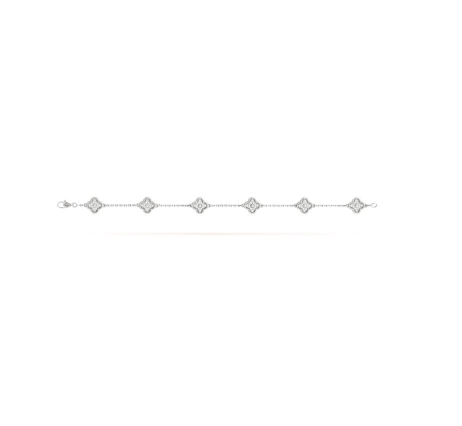 [⭐⭐JeweliWhal]CLOVER 6-MOTIV SILBER DIAMANTARMBAND