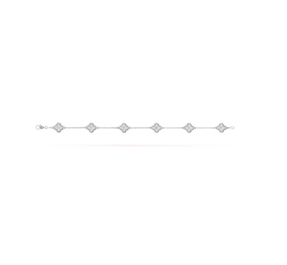 [⭐⭐JeweliWhal]CLOVER 6-MOTIV SILBER DIAMANTARMBAND
