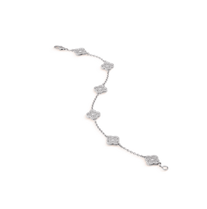 [⭐⭐JeweliWhal]CLOVER 6-MOTIV SILBER DIAMANTARMBAND