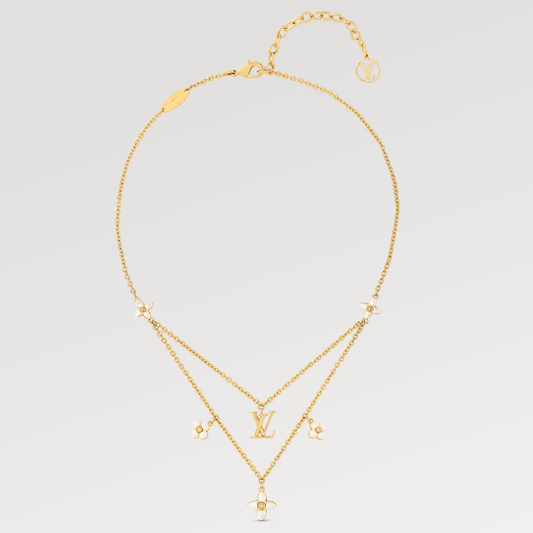 [⭐⭐JeweliWhal]FLOWERGRAM GOLD MOP DOUBLE ROW NECKLACE