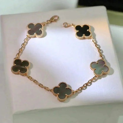 [⭐⭐JeweliWhal] CLOVER 5 MOTIF GRAY MOP BRACELET COLLECTION