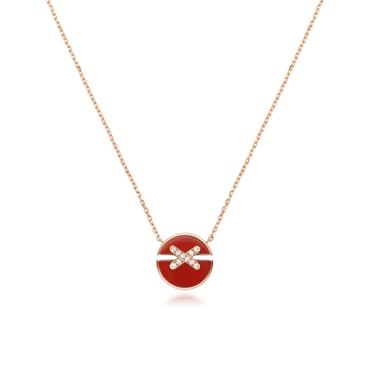 [⭐⭐JeweliWhal]DIAMANT-HALSKETTE IN ROSEGOLD