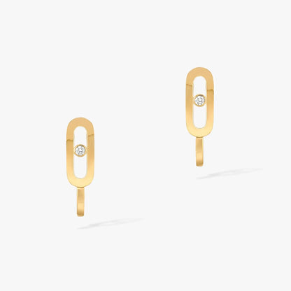 [⭐⭐JeweliWhal]CREOLES MOVE UNO MINI 1 DIAMOND EARRINGS