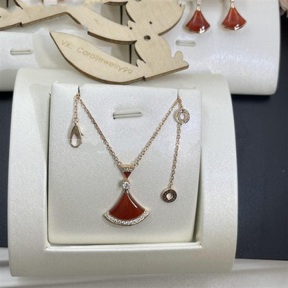 [⭐⭐JeweliWhal]TRAUM-HALSKETTE KARNEOL DIAMANT