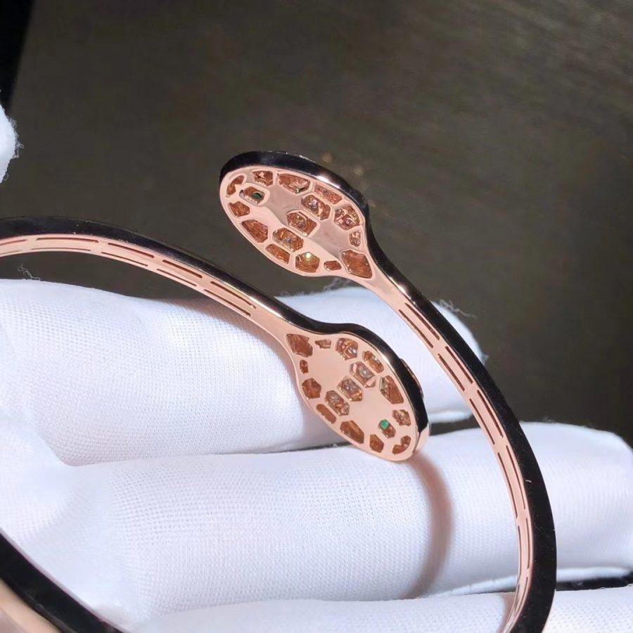 [⭐⭐JeweliWhal]SERPENTI ARMBAND ROSÉGOLD MALACHIT DIAMANT DOPPELSCHLANGE
