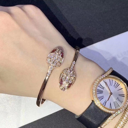 [⭐⭐JeweliWhal]SERPENTI ARMBAND ROSÉGOLD DIAMANT DOPPELSCHLANGE