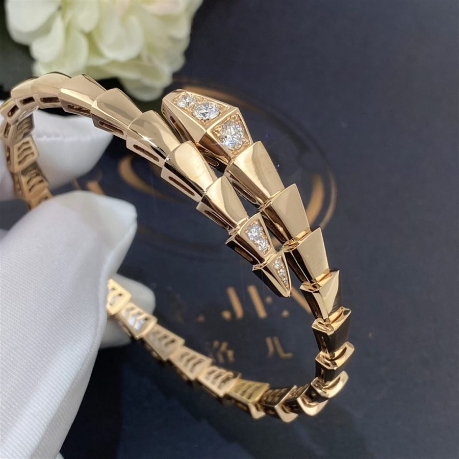 [⭐⭐JeweliWhal]SERPENTI BRACELET DIAMONDS PINK GOLD