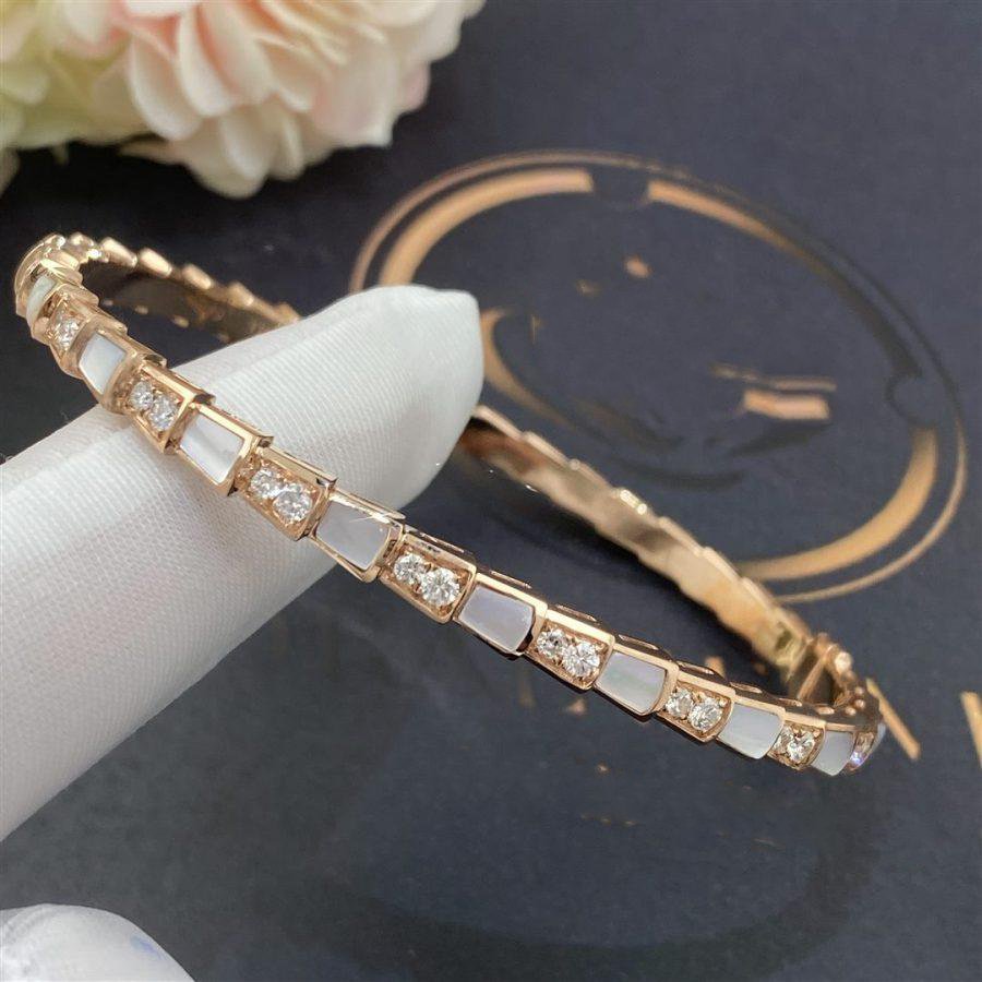 [⭐⭐JeweliWhal]SERPENTI BRACELET PINK GOLD MOP DIAMOND
