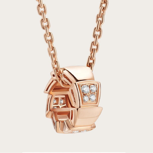 [⭐⭐JeweliWhal]SERPENTI ANHÄNGER DIAMANT ROSÉGOLD HALSKETTE