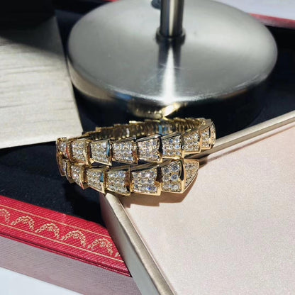 [⭐⭐JeweliWhal]SERPENTI BRACELET 8MM GOLD DIAMOND