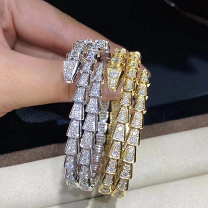 [⭐⭐JeweliWhal]SERPENTI ARMBAND GOLD DIAMANT DOPPELREIHIG