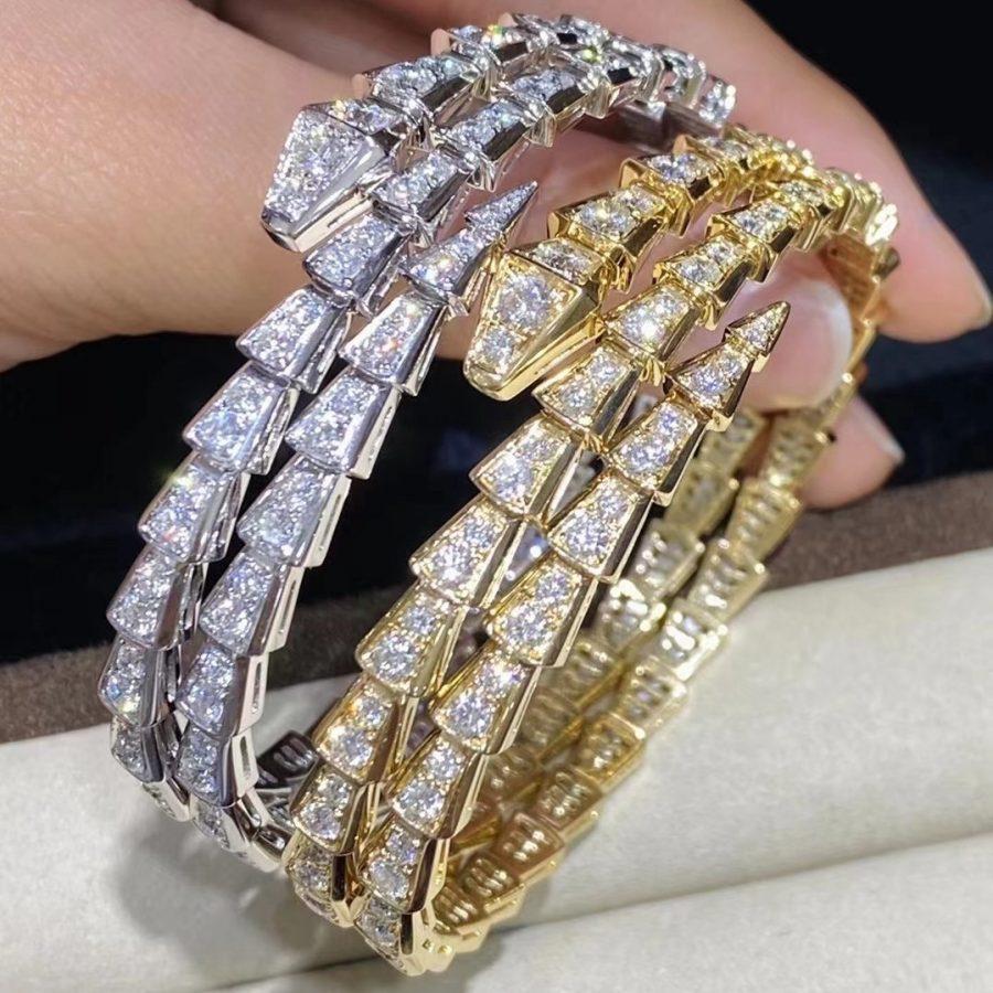 [⭐⭐JeweliWhal]SERPENTI ARMBAND GOLD DIAMANT DOPPELREIHIG