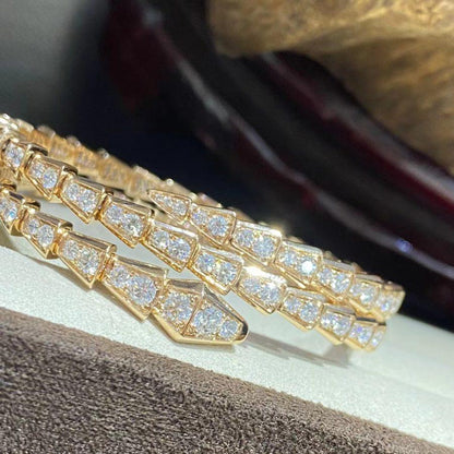 [⭐⭐JeweliWhal]SERPENTI ARMBAND GOLD DIAMANT DOPPELREIHIG