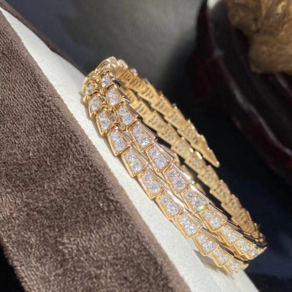 [⭐⭐JeweliWhal]SERPENTI ARMBAND GOLD DIAMANT DOPPELREIHIG