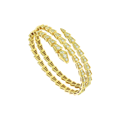 [⭐⭐JeweliWhal]SERPENTI ARMBAND GOLD DIAMANT DOPPELREIHIG