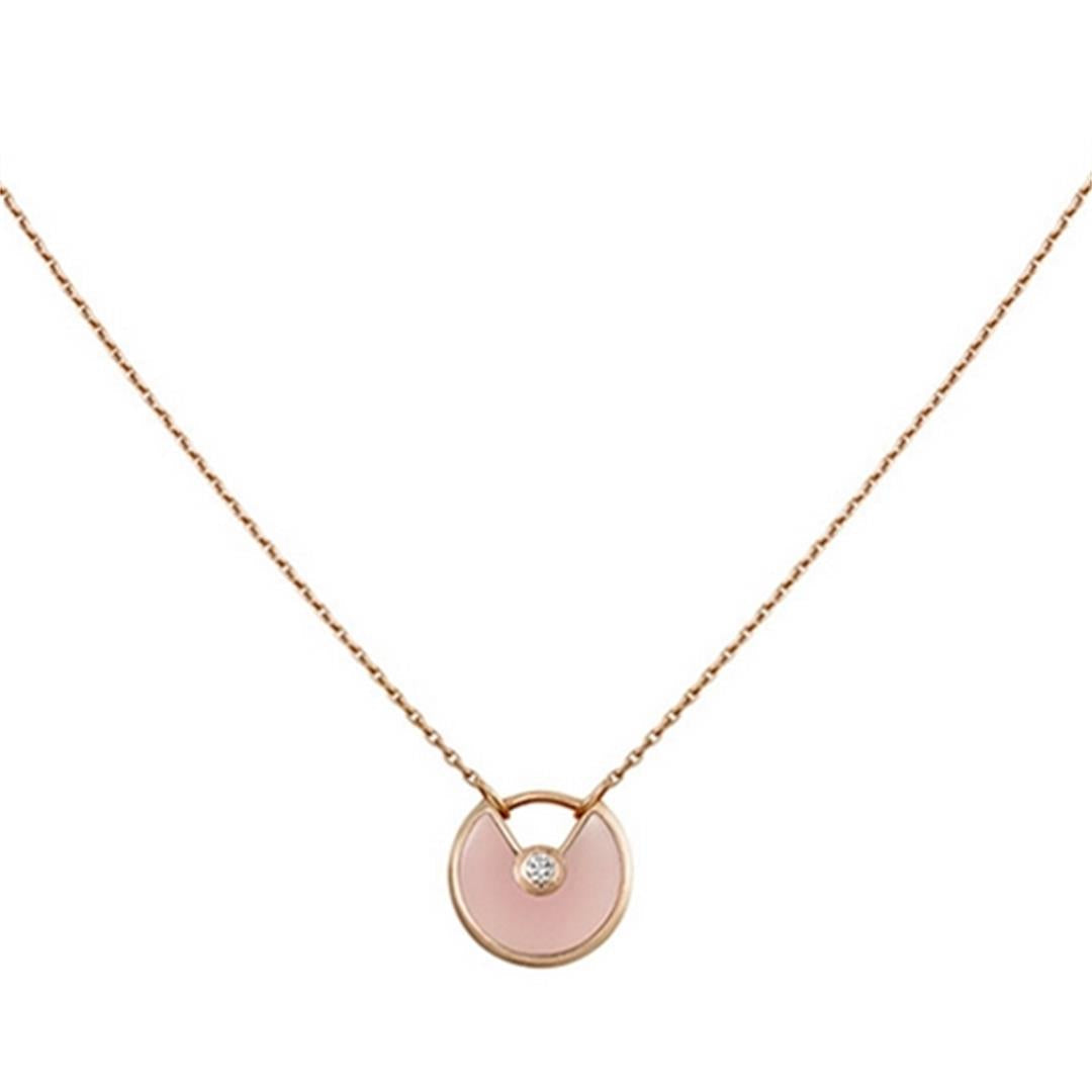 [⭐⭐JeweliWhal]AMULETTE HALSKETTE ROSÉGOLD ROSÉ PERLMUTT