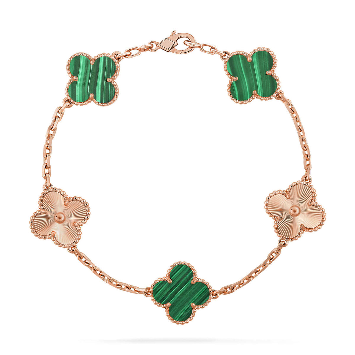 [⭐⭐JeweliWhal] KOLLEKTION CLOVER 5-MOTIV ARMBAND MALACHIT